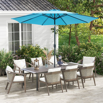 10 Ft Outdoor Patio Umbrella with Tilt and Crank - 7 Colors