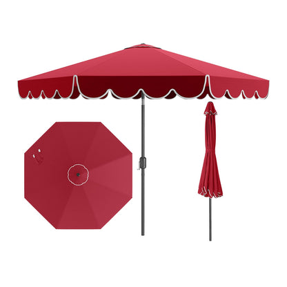 10 Ft Outdoor Market Umbrella with Crank Tilt - 5 Colors