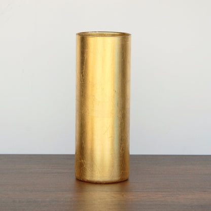 GILT 9" Gold Cylinder Vase