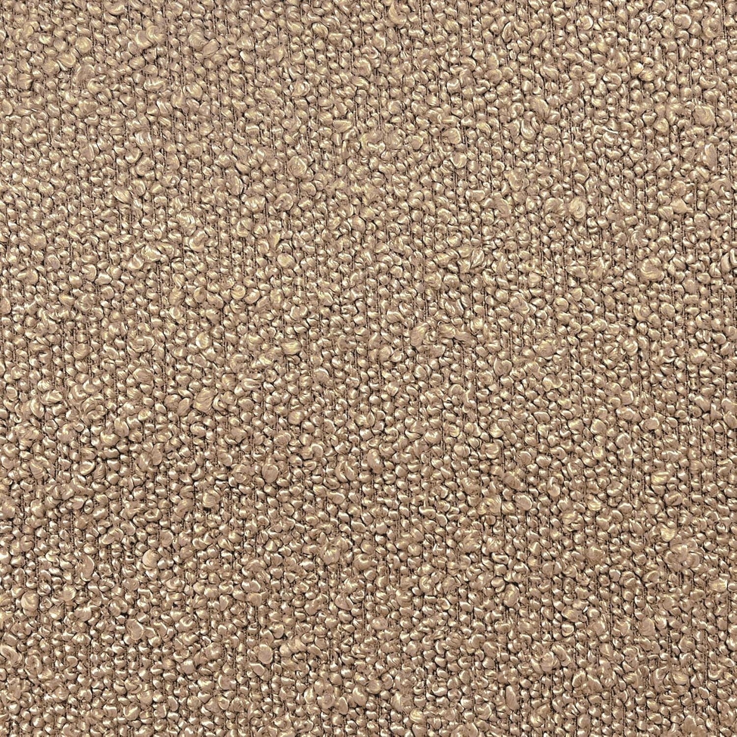 Luna Modern Round Ottoman in Brown Boucle