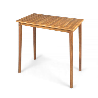 Outdoor Acacia Wood Rectangle Bar Table