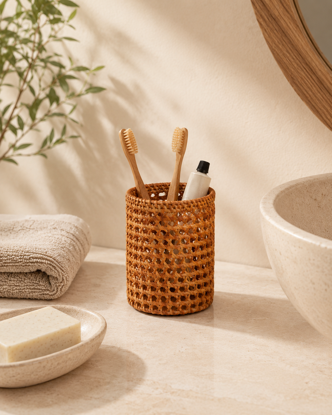 Rattan Pencil Holder