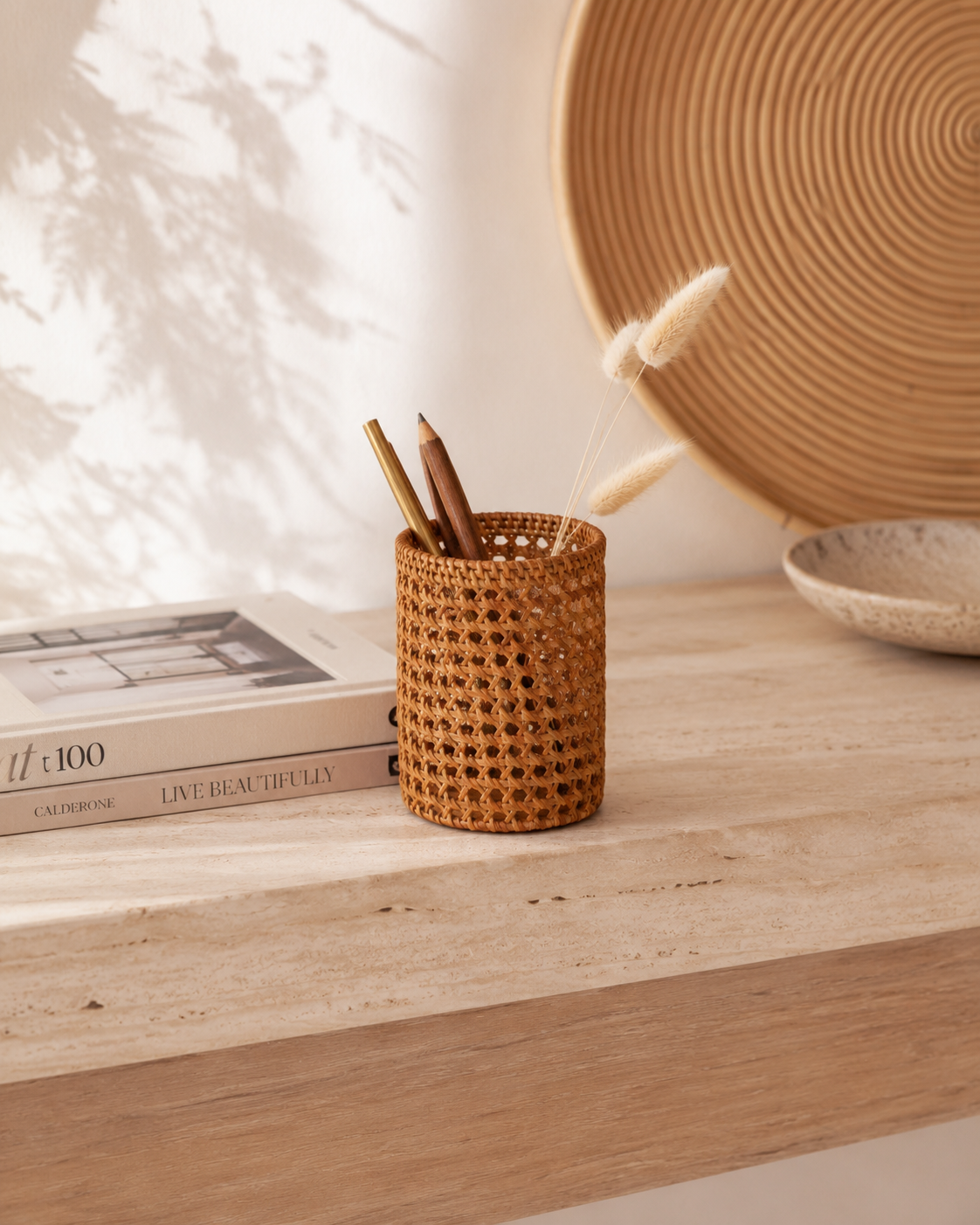 Rattan Pencil Holder