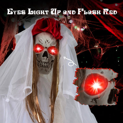 Haunted Animatronic Standing Bride - 7.2 FT Halloween Decoration