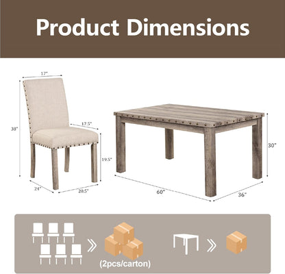 Rustic Dining Set For 6