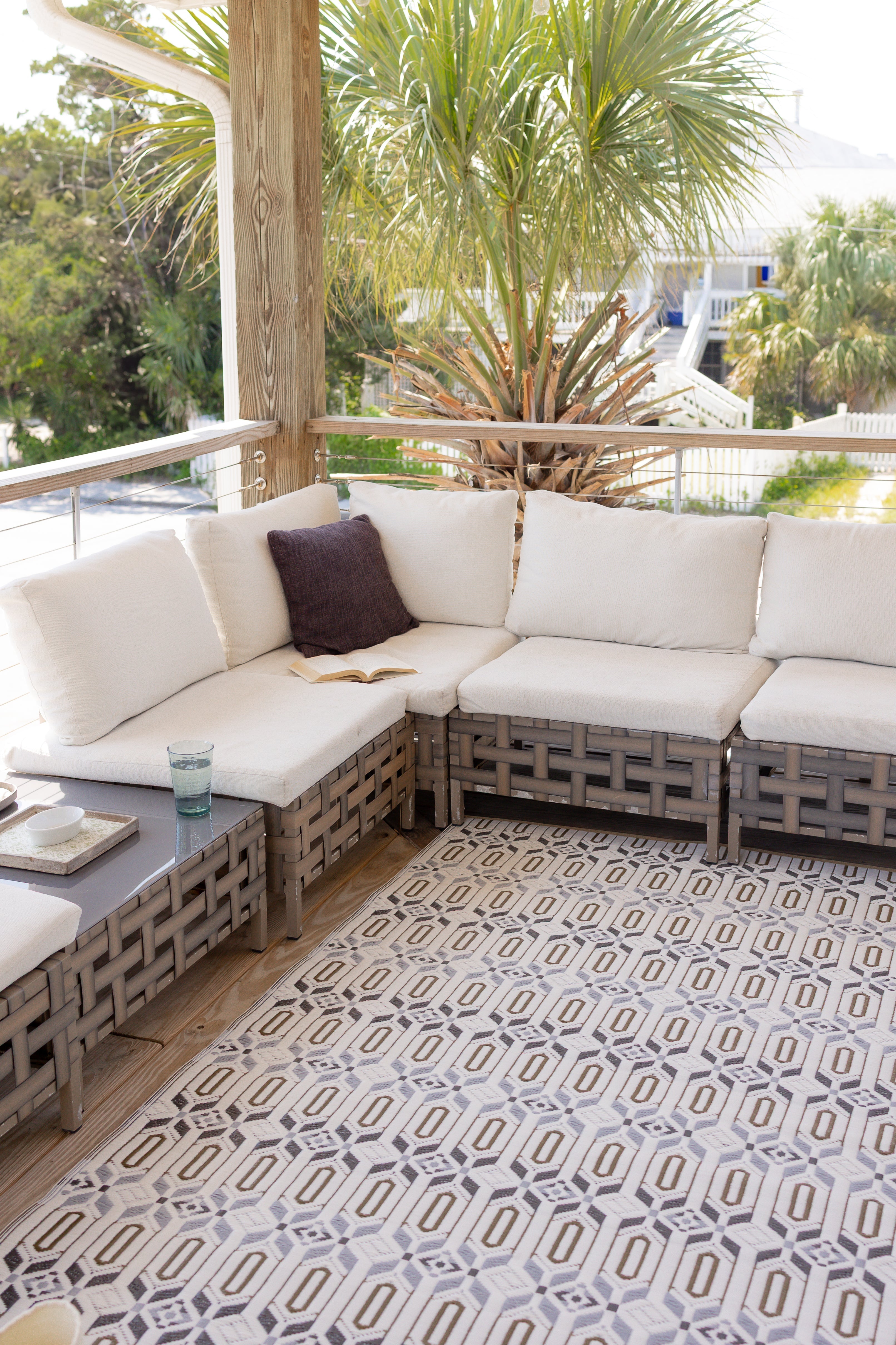 Moroccan Cool Silver Outdoor Mat