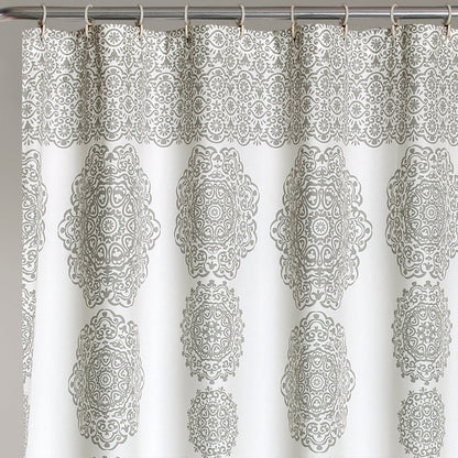Stripe Medallion Shower Curtain