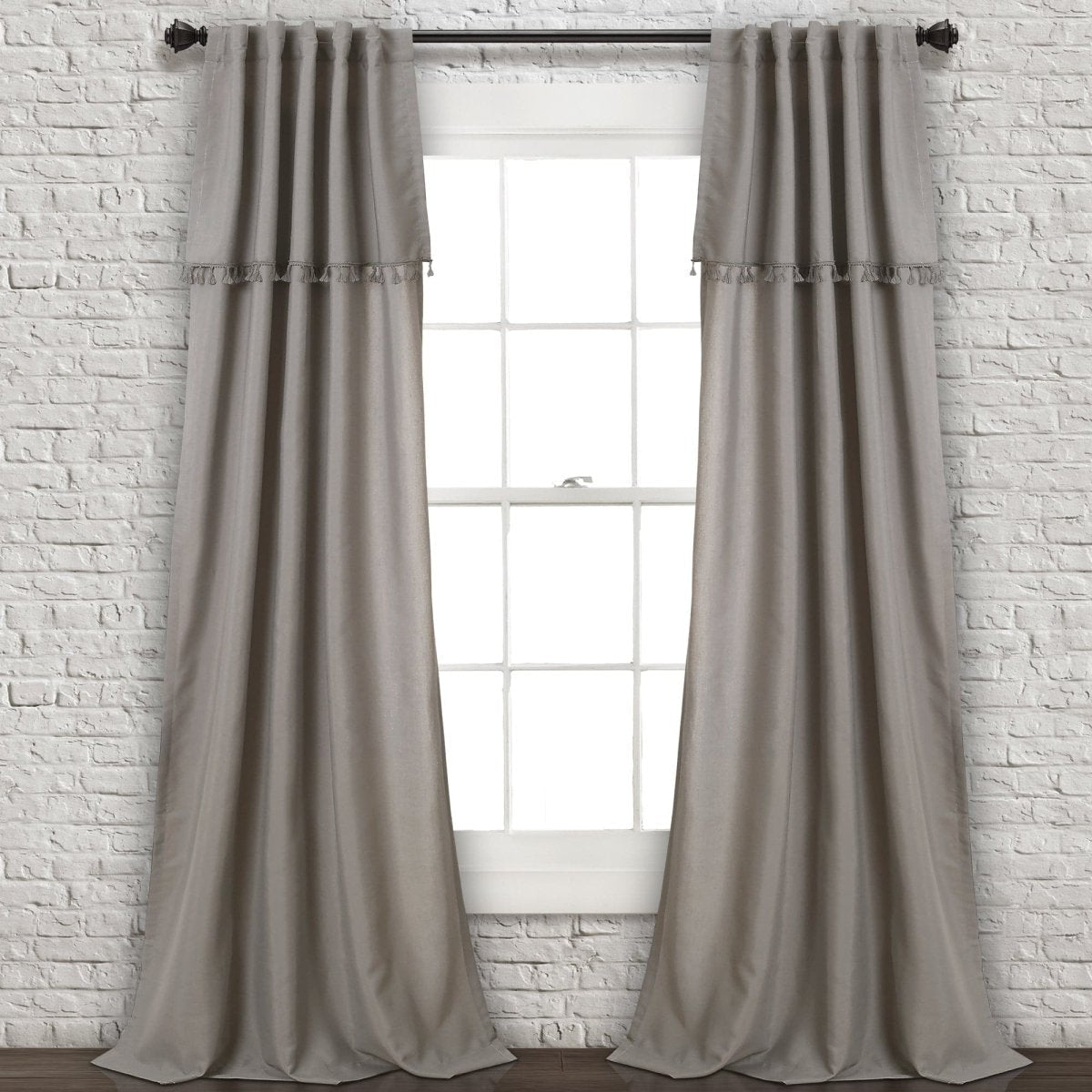 Ivy Tassel Window Curtain Panel Sets