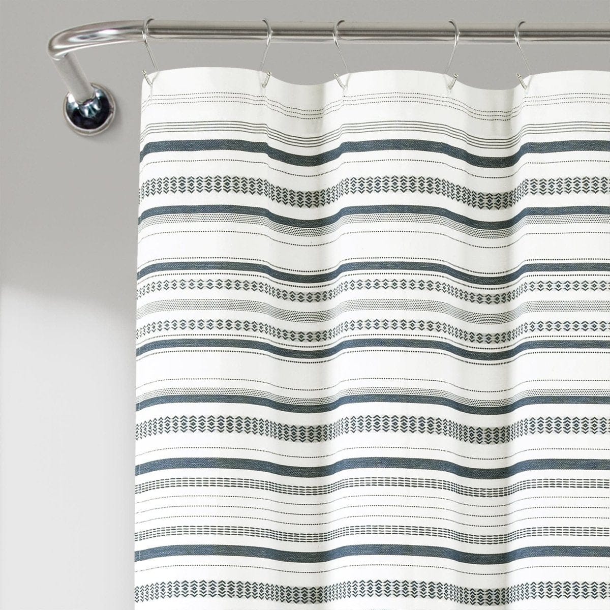 Urban Woven Yarn-Dyed Recycled Cotton Blend Shower Curtain