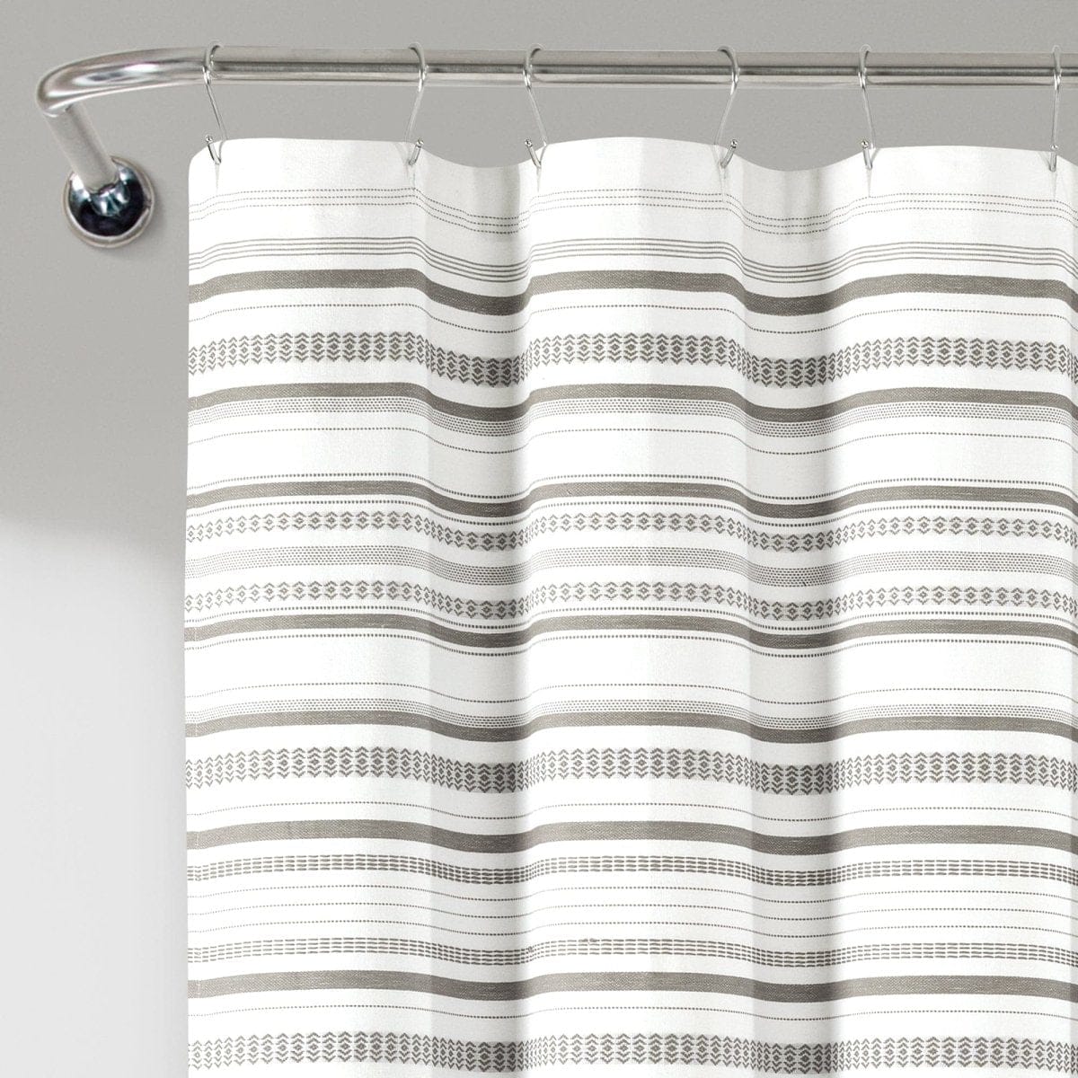 Urban Woven Yarn-Dyed Recycled Cotton Blend Shower Curtain