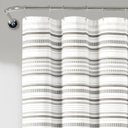 Urban Woven Yarn-Dyed Recycled Cotton Blend Shower Curtain