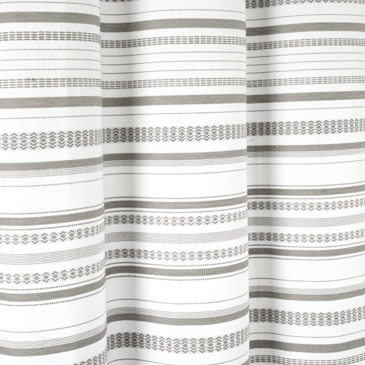 Urban Woven Yarn-Dyed Recycled Cotton Blend Shower Curtain