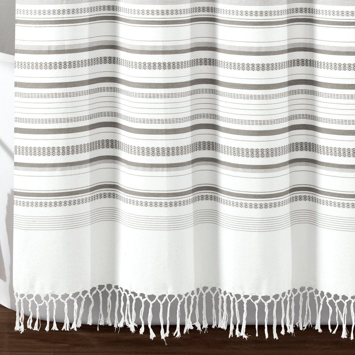 Urban Woven Yarn-Dyed Recycled Cotton Blend Shower Curtain