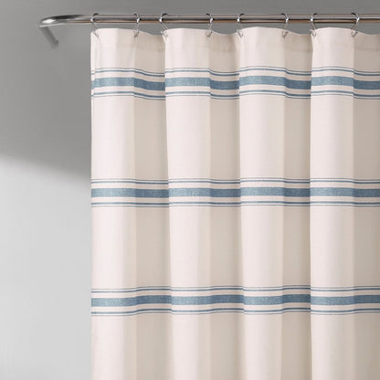 Farmhouse Stripe 100% Cotton Shower Curtain