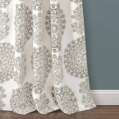 Evelyn Medallion Light Filtering Window Curtain Set
