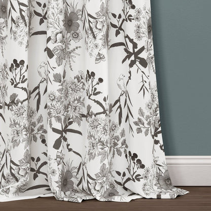Botanical Garden Light Filtering Window Curtain Panel Sets -6 Colors