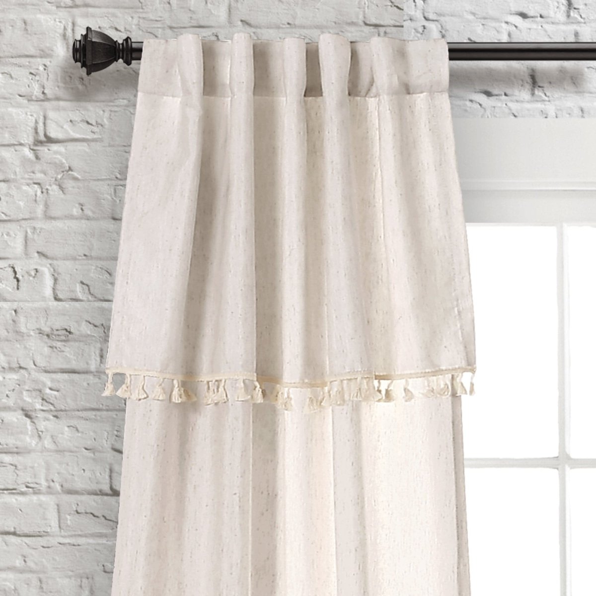 Ivy Tassel Window Curtain Panel Sets