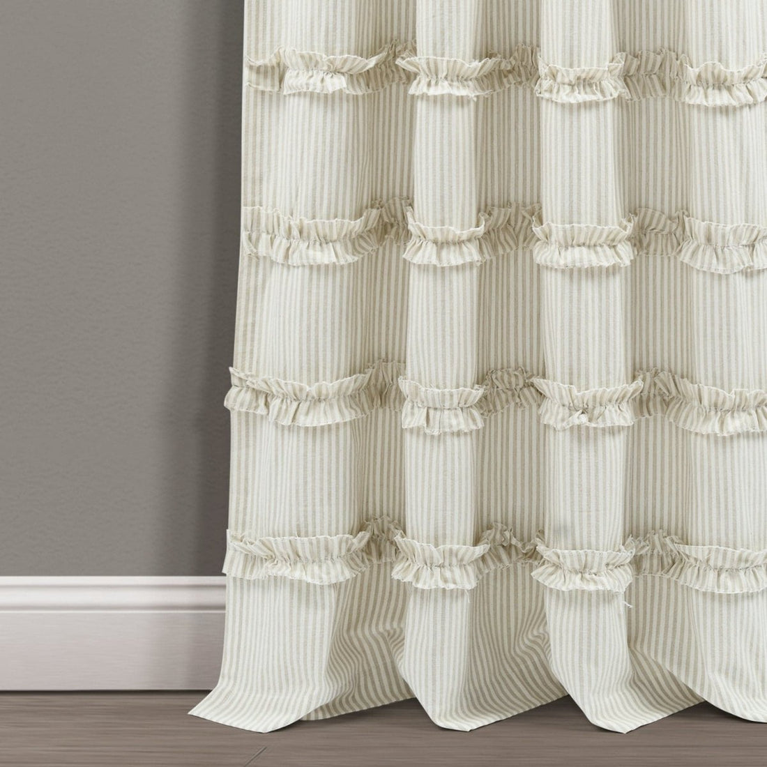 Vintage Stripe Yarn Dyed Window Curtain Panel Set