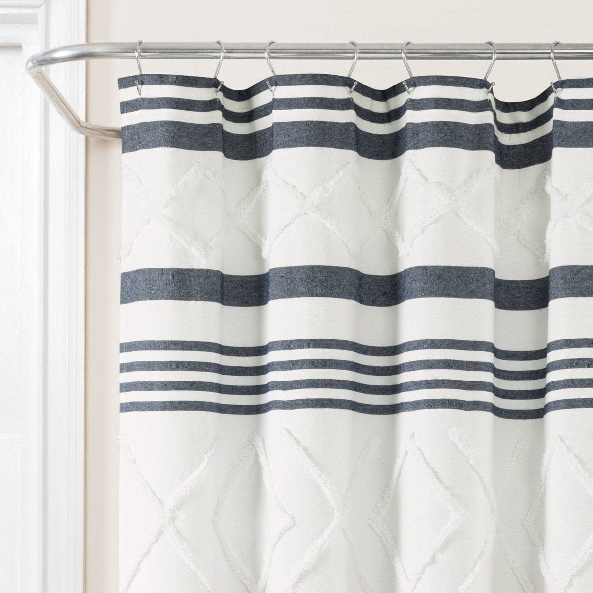 Urban Tufted Recycled Cotton Blend Shower Curtain