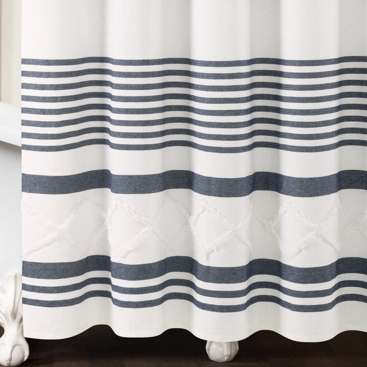 Urban Tufted Recycled Cotton Blend Shower Curtain