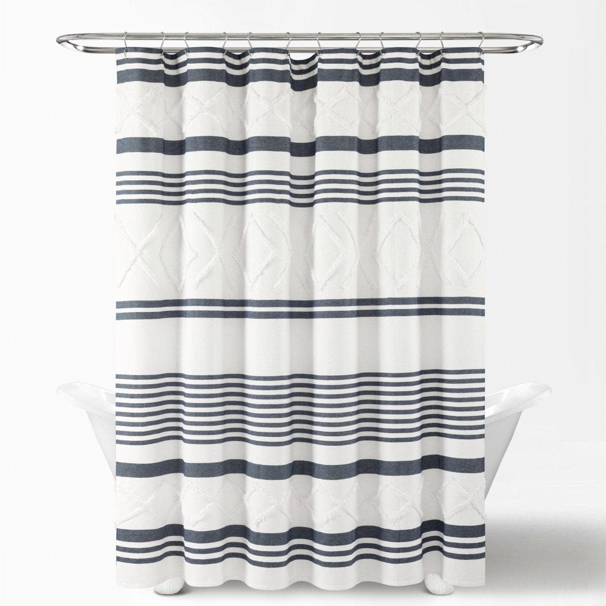 Urban Tufted Recycled Cotton Blend Shower Curtain