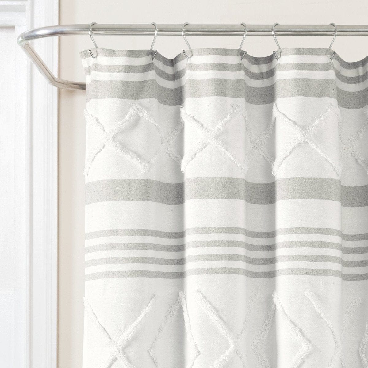Urban Tufted Recycled Cotton Blend Shower Curtain