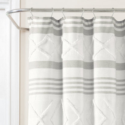 Urban Tufted Recycled Cotton Blend Shower Curtain