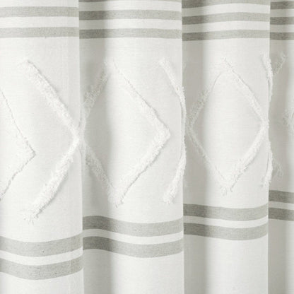 Urban Tufted Recycled Cotton Blend Shower Curtain