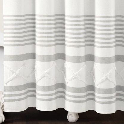 Urban Tufted Recycled Cotton Blend Shower Curtain