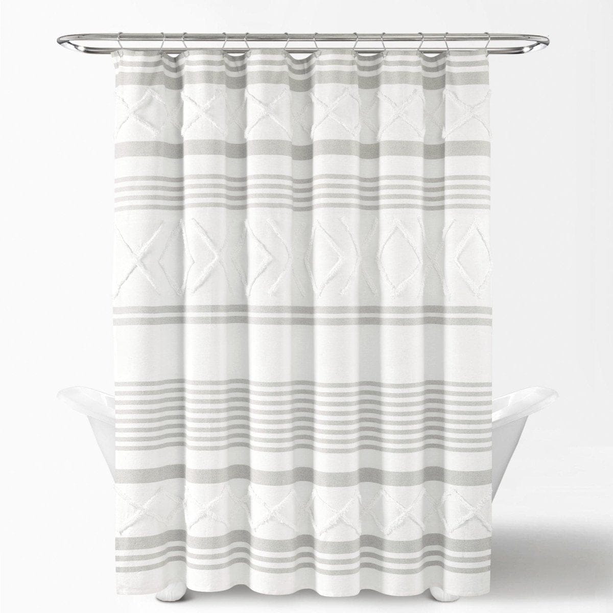Urban Tufted Recycled Cotton Blend Shower Curtain