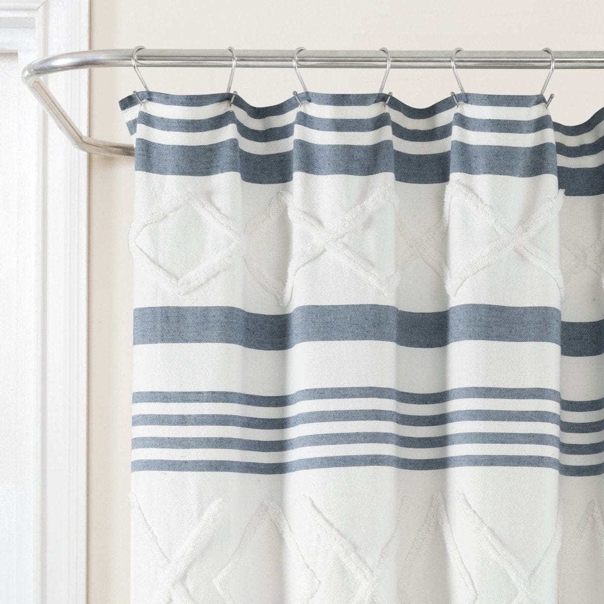Urban Tufted Recycled Cotton Blend Shower Curtain