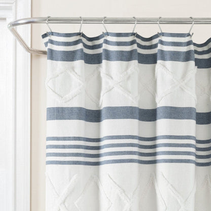 Urban Tufted Recycled Cotton Blend Shower Curtain