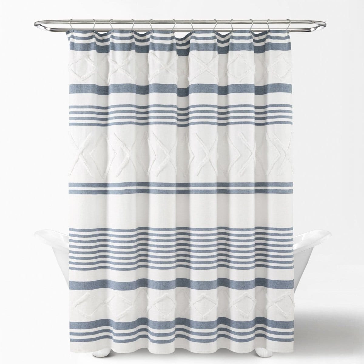 Urban Tufted Recycled Cotton Blend Shower Curtain
