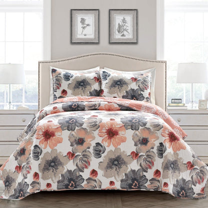 Leah 3 Piece Reversible Quilt Sets - 5 Colors