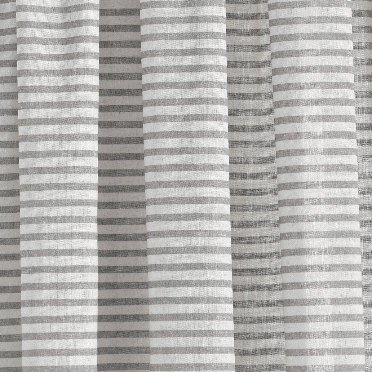 Boho-Coastal Horizontal Ticking Stripe Tassel Window Curtain Panel Sets