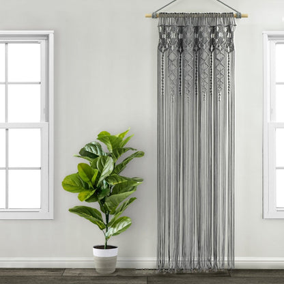 Boho Macrame Textured Cotton Window Curtain