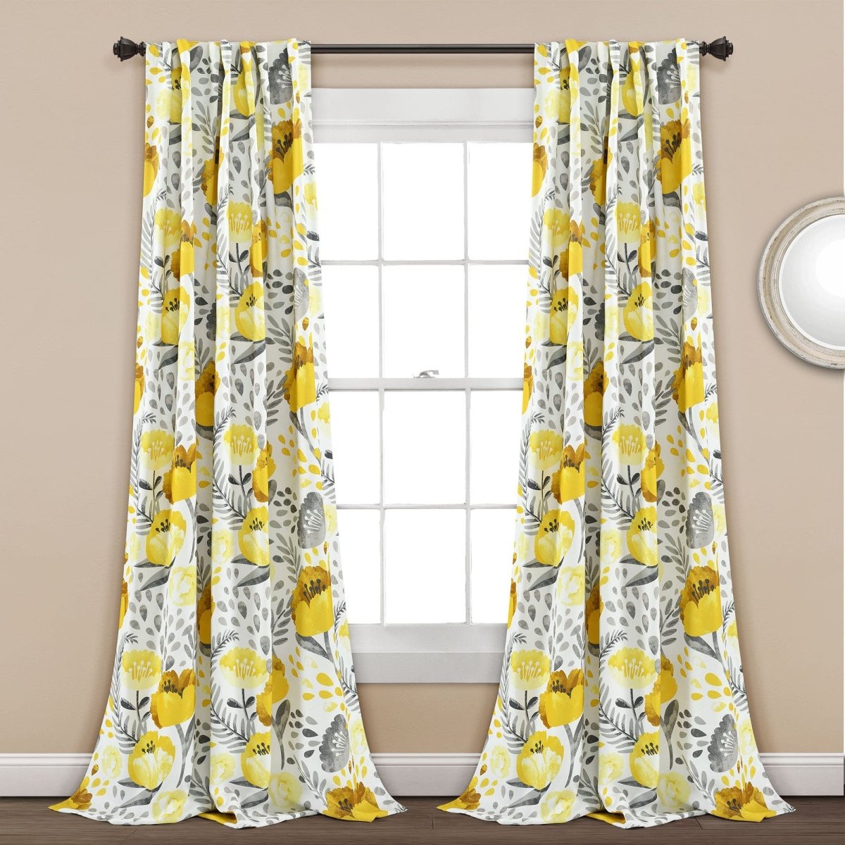 Poppy Garden Light Filtering Window Curtain Panel Sets