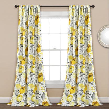 Poppy Garden Light Filtering Window Curtain Panel Sets