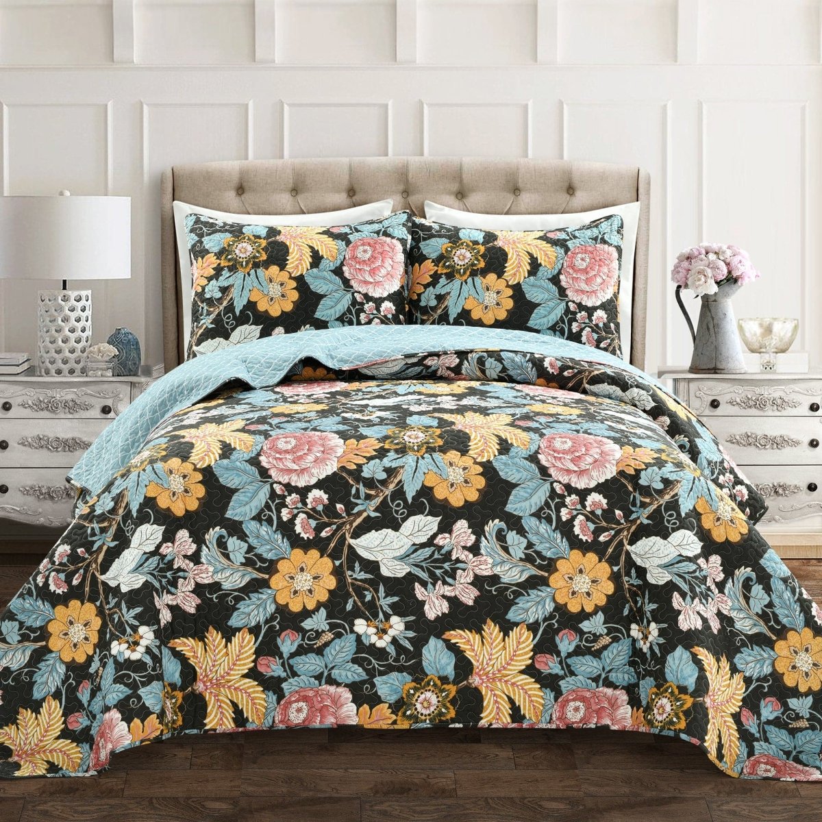 Sydney 3 Piece Quilt Sets - 6 Colors