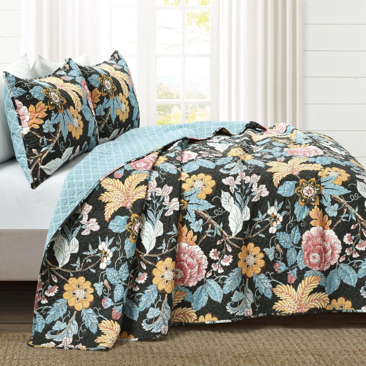 Sydney 3 Piece Quilt Sets - 6 Colors