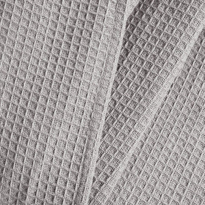 Waffle Cotton Knit Tassel Fringe Throw