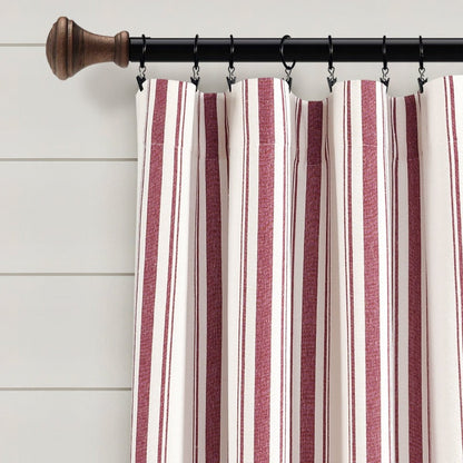 Farmhouse Stripe Yarn Dyed Curtain Panel Sets in Multiple Colors and Sizes
