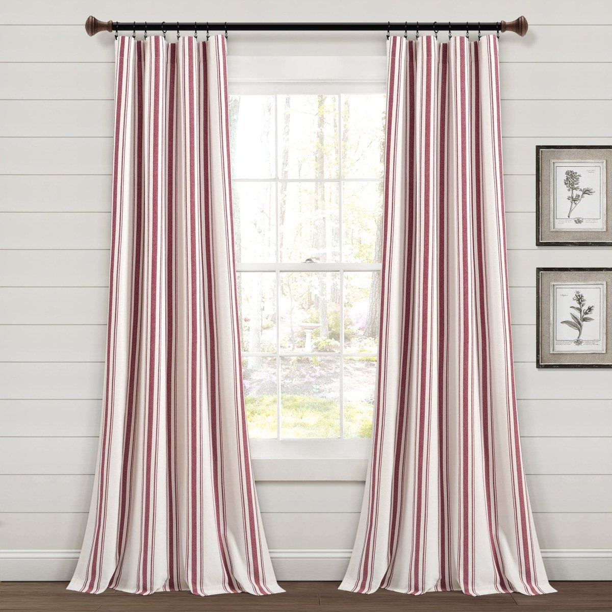 Farmhouse Stripe Yarn Dyed Curtain Panel Sets in Multiple Colors and Sizes