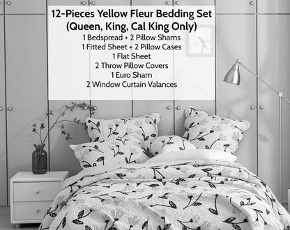Bed in a Bag Bundle Set - Yellow Fleur