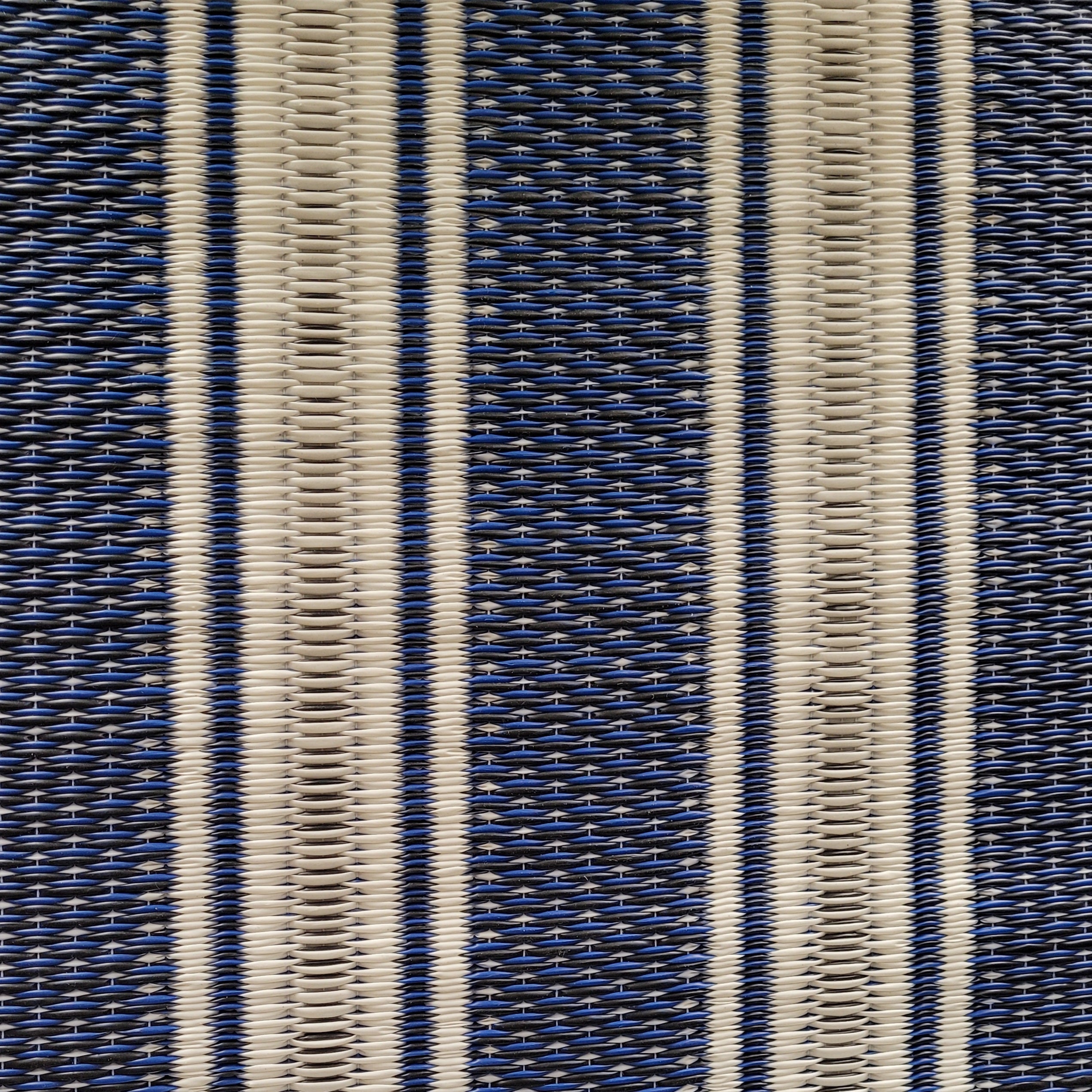 Vertical Stripe Blue &amp; White Outdoor Mat