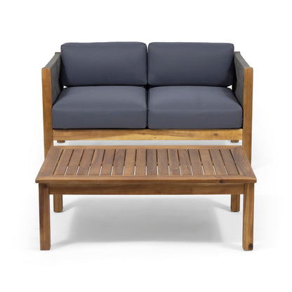 LAUREL Outdoor 4 Piece Chat Set in Gray