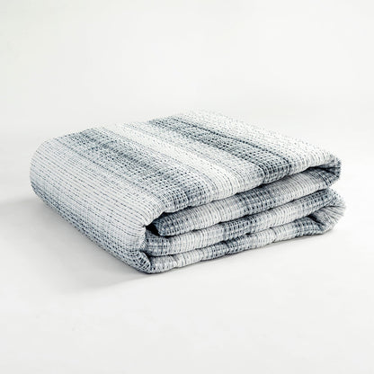 Yarn Dyed Textured Waffle Quilt Set- 3 Piece