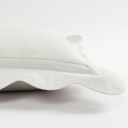 Coastal Chic Scalloped Edge Throw Pillow Cover
