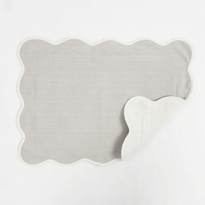 Coastal Chic Scalloped Edge Throw Pillow Cover