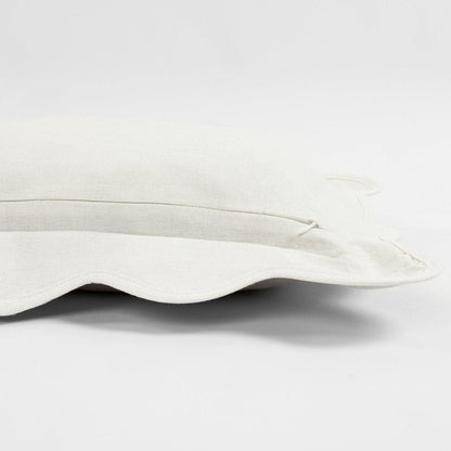 Coastal Chic Scalloped Edge Throw Pillow Cover